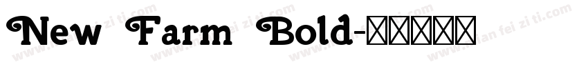 New Farm Bold字体转换